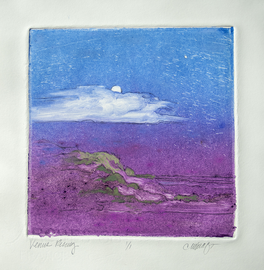 Venus, Moon, landscape